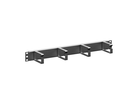 DP-VP-M3-H Vázací panel, 1U, 4x kovové oko 44x76mm, 19", černý