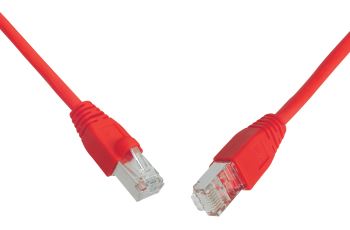 SOLARIX C5E-315RD-0,5MB propojovací kabel RJ45/RJ45, SF/UTP, 0,5m, kat. 5E, PVC, červený