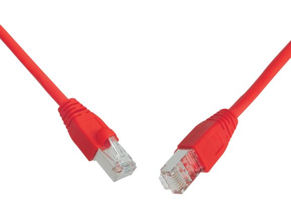 SOLARIX C5E-315RD-5MB propojovací kabel RJ45/RJ45, SF/UTP, 5m, kat. 5E, PVC, červený