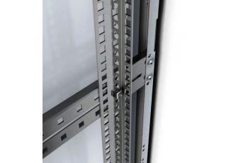 CONTEG RM7-DO-21/60-B přední dveře (sklo) + zadní panel, v.21U, š.600mm, RAL7035