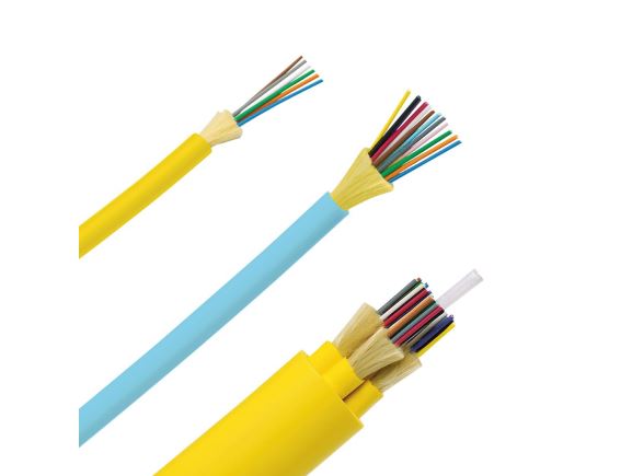 FADCX04-37 optický kabel, OM3 MM 4 vlákna Indoor Distribution, Dca-s2-d2-a1, buffered, modrý