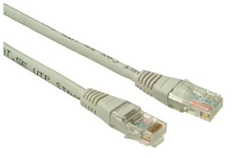 SOLARIX C5E-155GY-1MB propojovací kabel RJ45/RJ45, U/UTP,  1m, kat. 5E, šedý