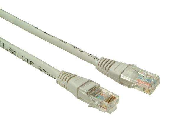 C6-155GY-5MB propojovací kabel RJ45/RJ45, UTP, 5m, kat. 6, PVC, šedý
