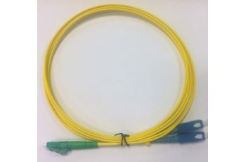 LC/A-SC/P-2-SDL optický propojovací kabel LC/APC-SC/PC duplex SM 9/125um ITU G652D, žlutý, 2m