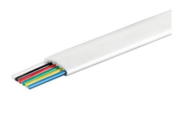 TF-6-WH telefonní kabel, 6 žíl, 100m, bílý
