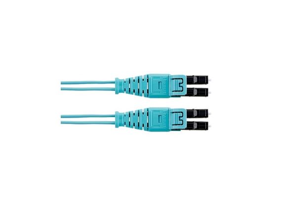 PANDUIT FX2ELQ1Q1SNM001 optický propojovací kabel LC-LC duplex MM 50/125um OM3, délka 1m, Push-Pull konektory