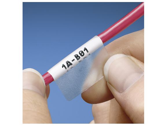 S100X150VAC kabelová popiska, 31,8x25,4mm, průměr 4-8,1mm, vinyl, bílá, kazeta P1, 200 štítků