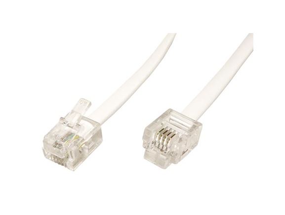11.92.9959 propojovací kabel s konektory RJ11 6/4, bílý, 10m