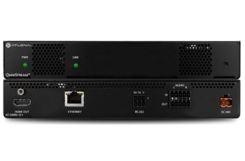 ATLONA LAN-AT-OMNI-121 dekodér AV z IP (Gigabit Ethernet), jednokanálový HDMI, až pro 4K/UHD, podpora PoE