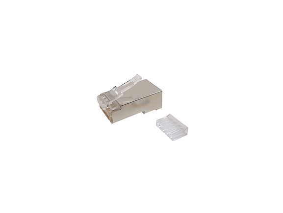 KRJS45/6SLD Stíněný konektor RJ45, kat. 6, skládaný, drát, 50µ zlata