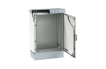 OMR-DN-166504-R Venkovní rozvaděč outTEG, v. 1600mm 34U, š. 650mm, h. 400mm, podstavec v. 100mm, IP66 (2)
