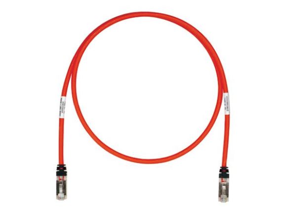 STP6X0.5MRD propojovací kabel RJ45/RJ45, S/FTP, kat. 6A, 0,5m, LSZH, červený