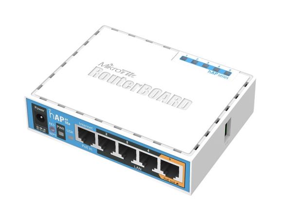 RB952Ui-5ac2nD SOHO router hAP ac lite, 5x LAN, WIFI 2,4G/5GHz, USB