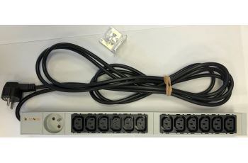 CONTEG IP-BA-S12C31UT16 napájecí panel, 12xC13 +1xUTE, 16A, 4m kabel se zástrčkou UTE