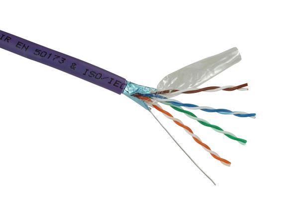 SXKD-5E-FTP-LSOH-500 kabel F/UTP, kat.5E, LSOH Dca, fialový, cívka 500m